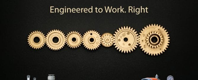Dynamics of a Chemical Dosing Pump 5 golden cogwheels and metering pumps by WRS on black background