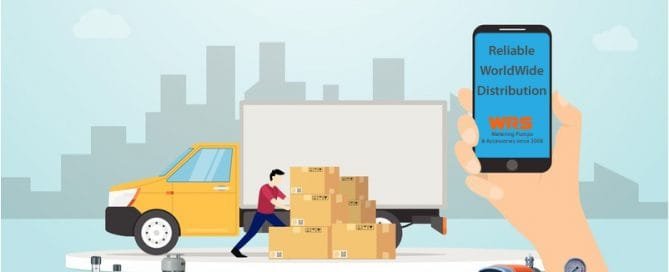 Metering Pumps Automation and Remote Control 9 illustration of courier distributor packing boxes and various WRS metering pumps