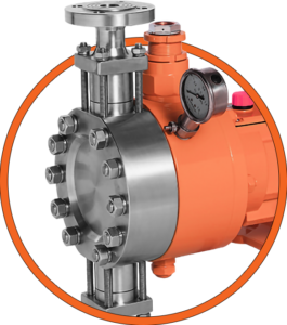 WRS Hydraulic Diaphragm Dosing Pump - Pump Head Highlight